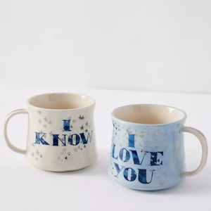 Anthropologie Housewarming Mug Gift Set - 2 mugs!